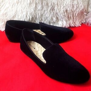 Birdies Black Velvet Loafers